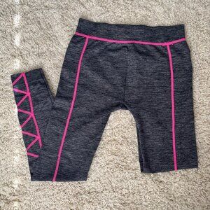 Pink and Gray Soho Sport Girls Leggings Size 10/12